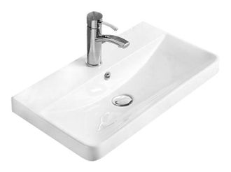Desconocido Desconocido - Lavabo Cer&aacute;mico Sobre Encimera 60,5x35,5x13,5 Cm, Blanco
