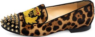 Christian Louboutin Mocassini con stampa - Marrone