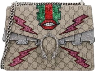 Gucci Pre-owned Dionysus Schoudertas - Dames - Vintage Schoudertas - Beige - ONE Size - Pailletten - Vintage