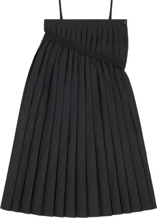 Maison Margiela pleated midi dress - women - Polyester/Cotton - 40 - Black