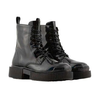A|X Armani Exchange Dames/Dames Flatform Combat Boots (Zwart)
