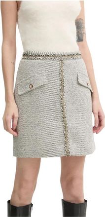 Bruuns Bazaar Korte Rok - Dames - Korte rokken - Grijs - XS - Polyester - Rokken