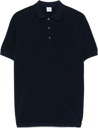 Aspesi Polo in cotone con ricamo logo - Blu