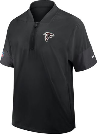 Nike Atlanta Falcons Sideline Coach Nike Mens NFL 1/2-Zip Short-Sleeve Jacket in Black | 03BO166N96-2J5