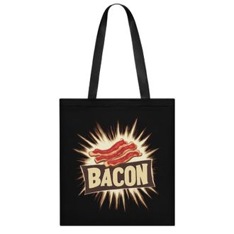 Generic Bacon Womens Tote Casual Shopping Bag Lightweight Shoulder Bags Hobos Handbag for Work Travel Daily 35x40cm