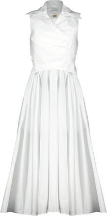 Patou Draped Midi Dress - Dames - Casual kleedjes - Wit - L - Kleedjes
