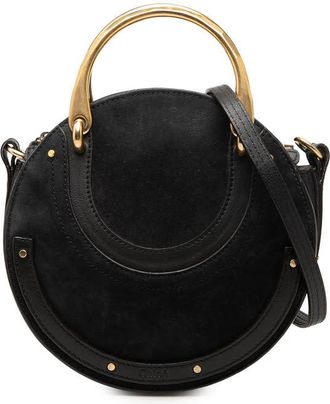 Chlo&eacute; Pre-owned Chloe Small Suede and Calfskin Pixie Satchel Ladies ERFJ0HKHNTE8ZY56
