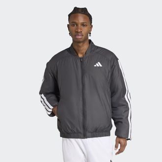 adidas Bomberjacke ADIDAS SPORTSWEAR ESS 3S INS BOMB, Herren, Gr. XL, schwarz, Obermaterial: 100% Polyester, normal, Jacken Bomberjacke