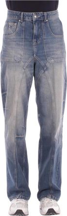 John Richmond Wide Jeans - Heren - Loose Fit Jeans - Blauw - W30 - Katoen - Jeans