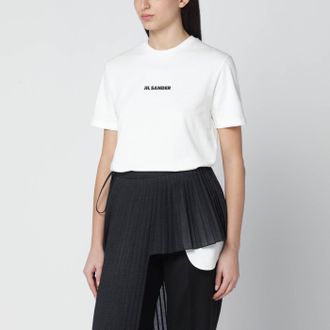 Jil Sander White T Shirt With Logo Print
