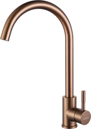 OEM Grifo De Cocina - Acero Inoxidable - Boca Giratoria 360&deg; - Cartucho Cer&aacute;mico 35 Mm - Ahorro De Agua 30% - Dorado Rosa - 1 Unidad