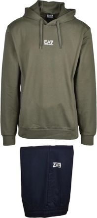 Emporio Armani Trainingsset - Heren - Trainingspakken - Groen - XL - Katoen - Fitness