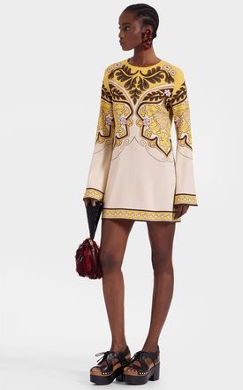 La DoubleJ Mini Supremes Swing Dress Plac&eacute;e in Spells Plac&eacute;e Yellow at Nordstrom, Size X-Small