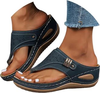 Generic Orthopedic Wedge Sandals for Women Summer Dressy 2025,Open Toe Summer Casual Fashion Lightweight Comfortable Flip Flops Beach Vacation Outdoor Walking