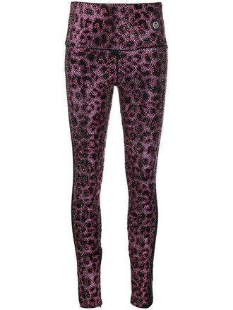 Philipp Plein Leggings con decorazioni - Nero