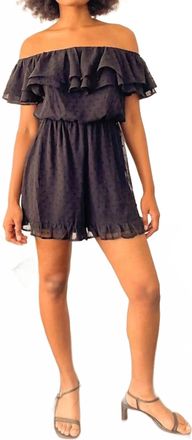 Lulus Womens Frilled To Bits Romper In Black