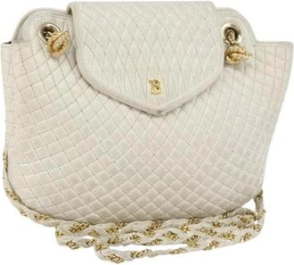 Bally Pre-owned Leren Schoudertas - Dames - Vintage Schoudertas - Wit - ONE Size - Leer - Vintage