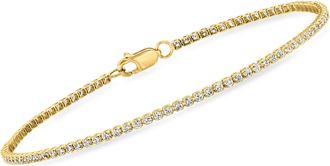 RS Pure by Ross-Simons Lab-Grown Diamond Tennis Bracelet in 14kt Yellow Gold