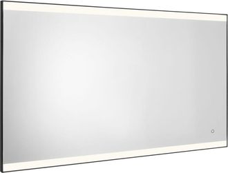 Gedy Gedy - Jeff specchio 110X80 cm con luci a led, bordo sabbiato e cornice in pvc nero matt codice prod: 000033041400000