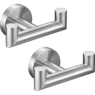 OEM Ganchos Dobles De Pared Para Ba&ntilde;o (2 Piezas), Acero Inoxidable Sus 304 Para Albornoces, Toallero, Soporte Para Toallas De Cocina, Gancho Para Albornoz