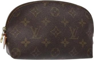 Louis Vuitton Pre-owned Clutches, female, Brown, Size: ONE SIZE Pre-owned Canvas Pouch