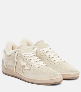 Golden Goose Ball Star shearling-lined suede sneakers