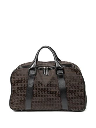 Fendi Shopper met FF-patroon - Zwart