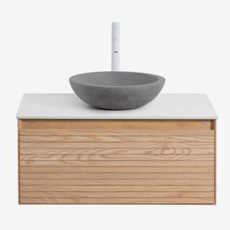 Sklum Sklum - Conjunto De Mueble De Ba&ntilde;o En Madera De Fresno Tedrik