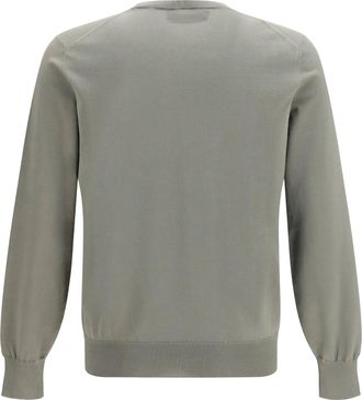 Brunello Cucinelli Mens Sweater Cotton Kaki+grigio Chiaro