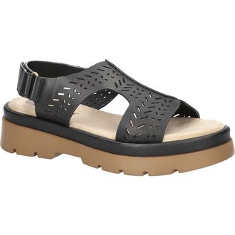 Bella Vita Indigo Slingback Platform Sandal in Black Leather at Nordstrom, Size 7.5