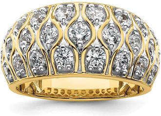 Diamond2Deal 14k Yellow Gold Lab Grown Diamond Wedding Band Ring 1.16Ct Clarity- VS Color- G-H