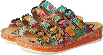 L'Artiste by Spring Step Bellini Womens Wedge Shoes Peach : EU 37 (US Womens 6.5-7) M, Leather