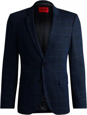 HUGO BOSS Arti 232X Blazer - Heren - Blazers - Blauw - 2XL - Wol - Jassen