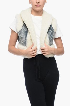 Dolce & Gabbana Shearling Cropped-Fit Vest Dolce & Gabbana