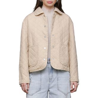Avec Les Filles Diamond Quilted Cotton Jacket in Ivory at Nordstrom Rack, Size Small