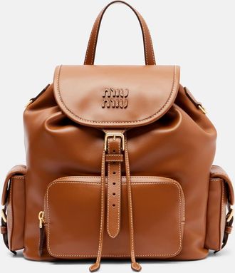 Miu Miu Zaino in pelle con logo