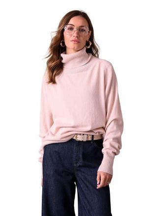 Celtic & Co. Geelong Wool Slouch Turtleneck Sweater in Peony at Nordstrom, Size X-Small