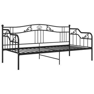 Berkfield Home Sofa Bed Frame Black Metal 90x200 cm
