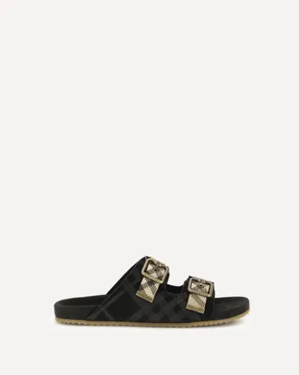 Burberry Sandali Urchin in pelle scamosciata Check Man 42
