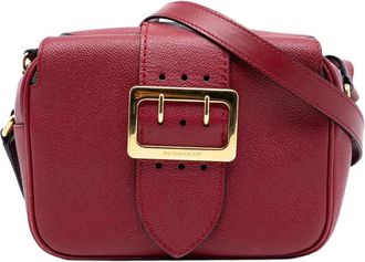 Burberry Borsa a tracolla Soft Grained piccola in pelle di vitello pieno fiore con fibbia 2000-2017 - Rosso
