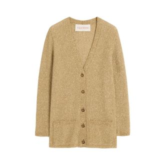 Valentino Dames, Truien, Geel, Maat: S Viscose