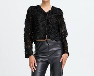 b.young Rosalinda Petal Textured Jacket In Black