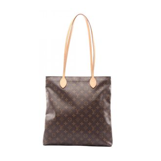 Louis Vuitton Brown Pvc Coated Canvas Leather Tote Bag (Pre-Owned)