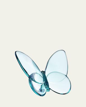Baccarat 2.5 Lucky Crystal Turquoise Butterfly