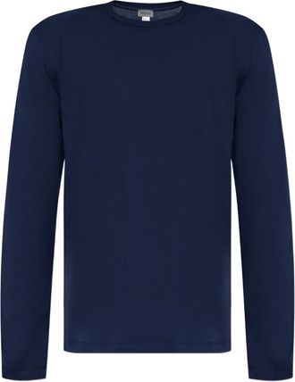 Hanro long-sleeve cotton T-shirt - men - Cotton - M - Blue