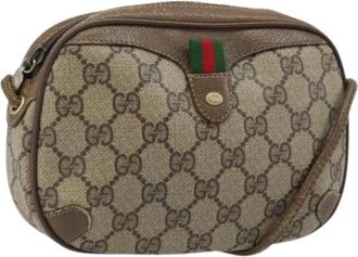 Gucci Pre-owned Cross Body Bags, female, Beige, Size: ONE SIZE Pre-owned Vintage GG Canvas Shoulder Bag