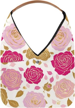 Generic Aesthetic Flower Reusable Lightweight Grocery Bags - Foldable Into Compact Pouch, Washable & Sturdy, Multipurpose for Shopping and Travel