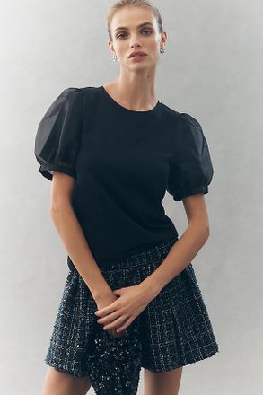 Sanctuary Feel Good Puff-Sleeve T-Shirt Top