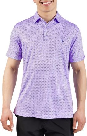 Tailorbyrd Golf Clubs Print Performance Polo in Lilac at Nordstrom Rack, Size X-Large