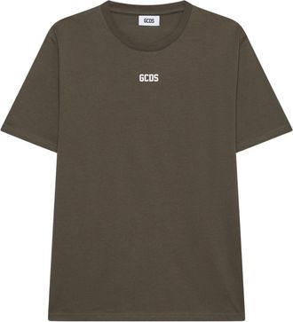 GCDS Basic Logo Regular Tee - Heren - T-shirts - Groen - M - Katoen - Tops